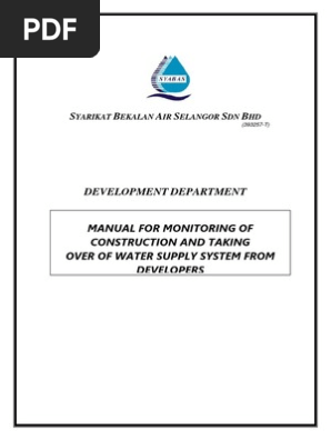 Syabas Manual Pdf Pipe Fluid Conveyance Water Supply