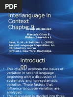 Interlanguage in Context Chapter 9