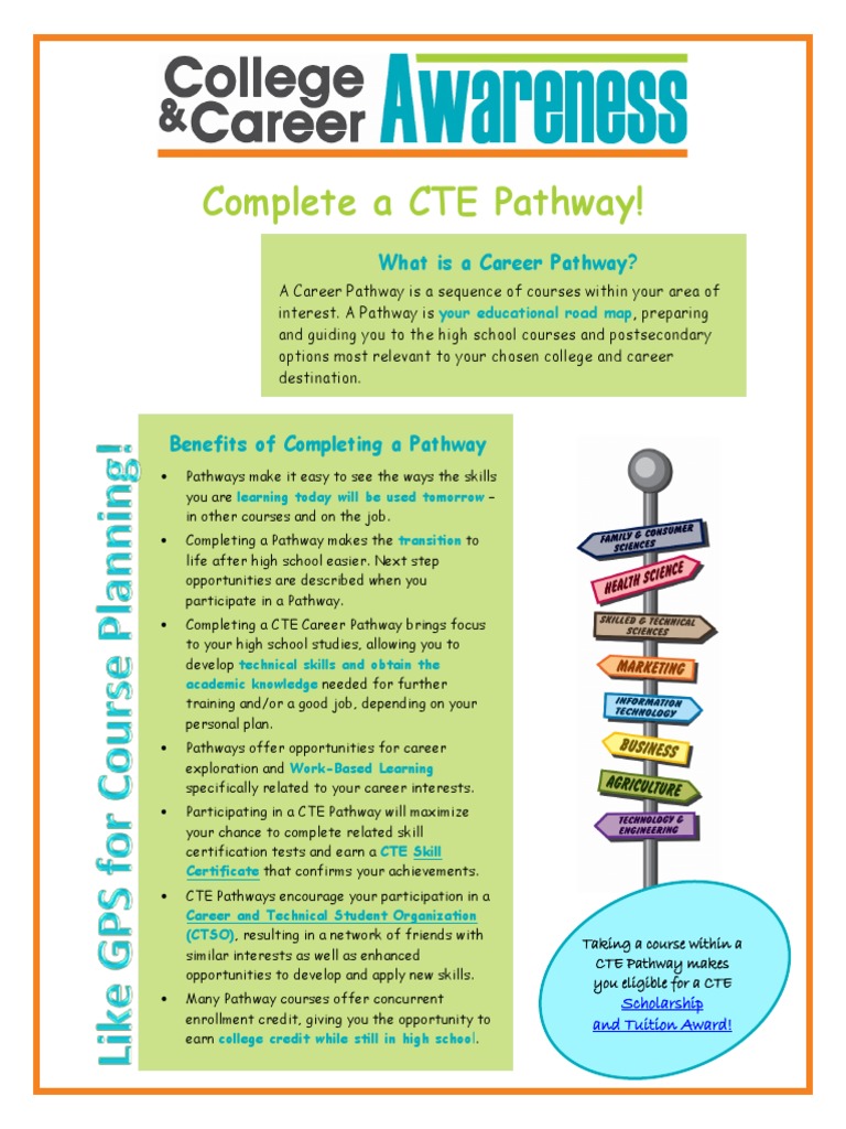 CTE Pathway Benefits and Scholarships | PDF | Art