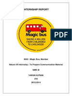 Internship Report: NGO: Magic Bus, Mumbai