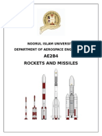 AE2B4 Rockets and Missiles: Noorul Islam University Department of Aerospace Engineering