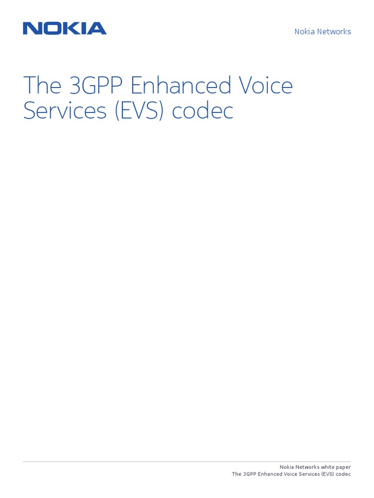 Nokia 3gpp Evs Codec White Paper PDF | PDF | Lte (Telecommunication ...