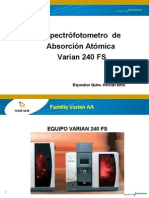 Análisis de Hierro y Sodio en galletas usando AA Varian 240 FS