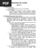 Teologia Do Culto - Aula 1