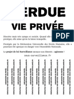 Loi Renseignement - Affiche - Perdue vie privée !