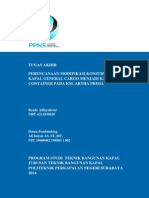 Perencanaan Modifikasi Konstruksi Dari Kapal General Cargo Menjadi Kapal Container Pada Km. Artha Prima