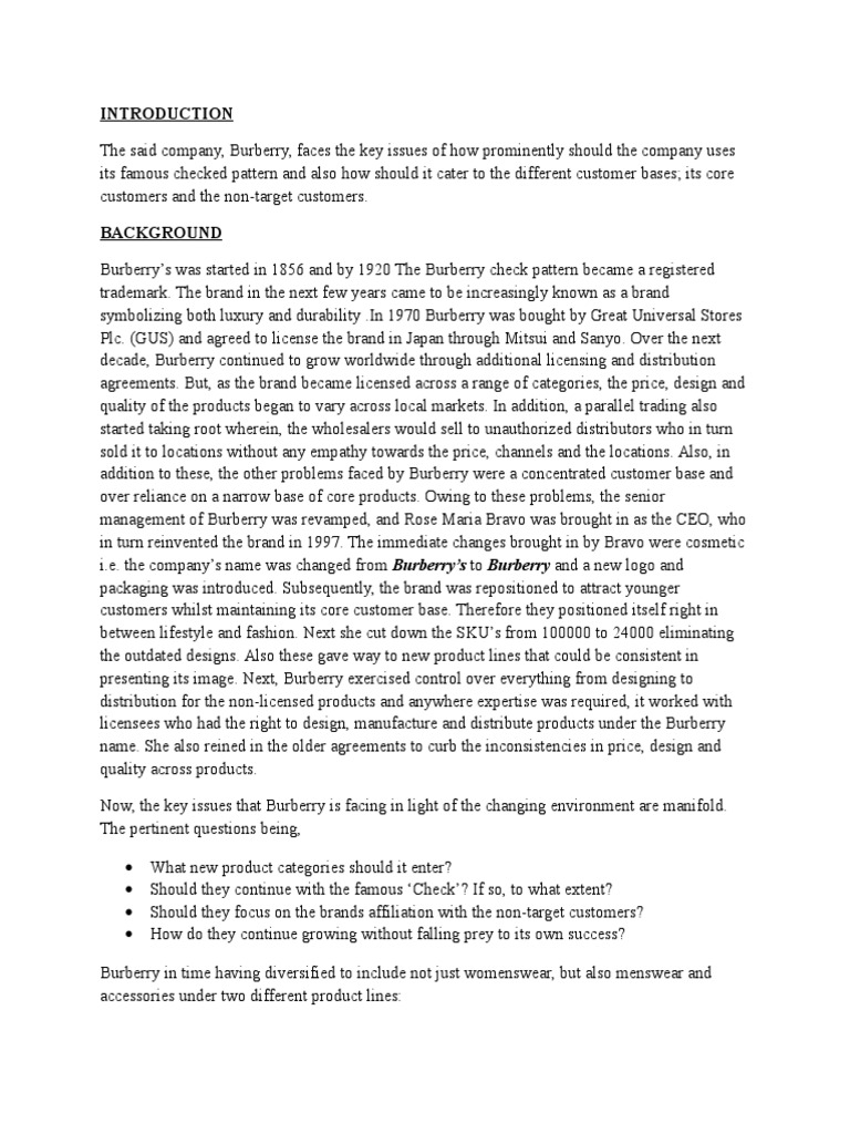 burberry case study pdf