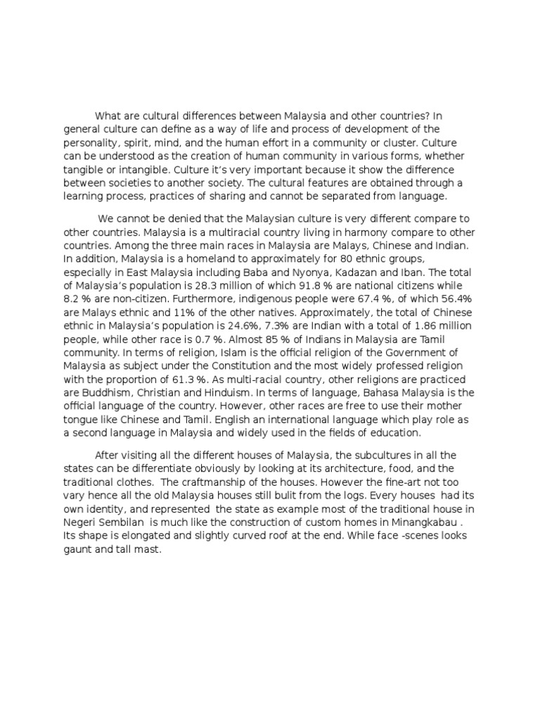 Cultural Diversity in Malaysia | PDF | Malaysia | Multiracial