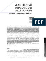Civilno Društvo I Demokracija - Što Bi Tocqueville I Putnam Vidjeli U Hrvatskoj
