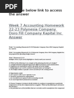 Download Week 7 Accounting Homework 22-23 Polynesia Company Doro Fill Company Kapital Inc by Mike Russell SN272953973 doc pdf