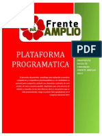 Propuesta Plataforma Programatica FA Hacia Congreso 2015 Para Difusión