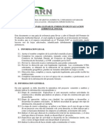 INSTRUCTIVO PARA LLENAR EL FORMATO DE EVALUACION AMBIENTAL INICIAL MARN - Guatemala