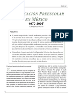 La Educacion Preescolar en Mexico - 1970-2005