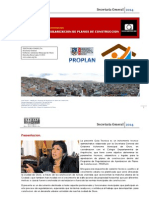 PROGRAMA DE REGULARIZACION DE PLANOS DE CONSTRUCCION