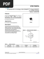 Stb170Nf04: N-Channel 40 V, 4.4 M Ω Typ., 80 A Stripfet™ Ii Power Mosfet Inad Pak Package