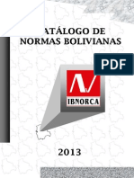 Catalogo de Normas Bolivianas 2013