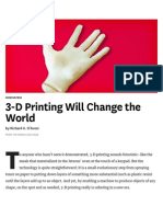 3-D Printing Will Change the World - HBR