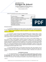 Carta Del 6 de Noviembre de 2014: Como Tratar Asuntos Legales