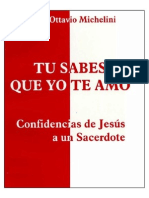 TU SABES QUE YO TE AMO. Confidencias de Jesús a Un Sacerdote. P. Michelini.