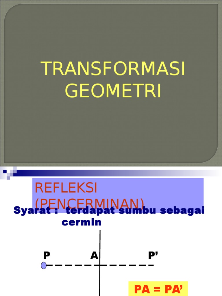 transformasi geometri ppt transformasi geometri ppt