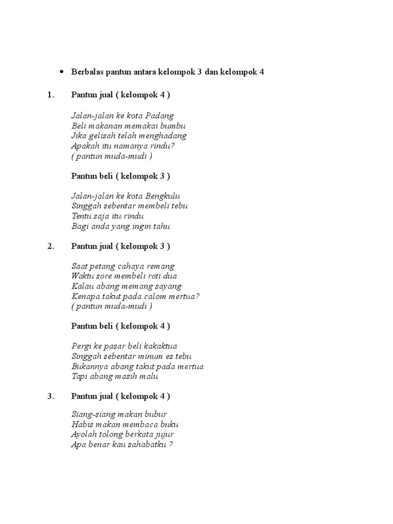 Berbalas Pantun