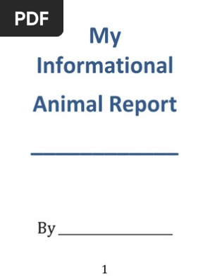my informational animal report