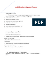 Pre-Payment Receipt Creation Setups and Process Steps