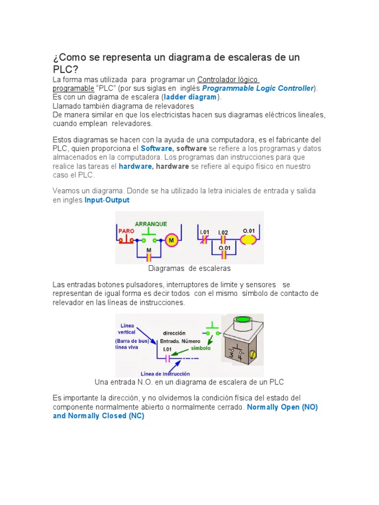 Como Se Representa Un Diagrama de Escaleras de Un PLC | PDF