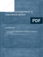 Media Management in Insurance Sector