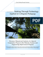 Critical Thinking Through Technology Applied in Collegiate Pedagogy