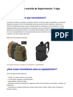 Mochila de supervivencia básica de 40 items