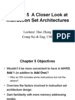 Chapter 5 A Closer Look at Instruction Set Architectures: Lecturer: Hao Zheng Comp Sci & Eng, USF