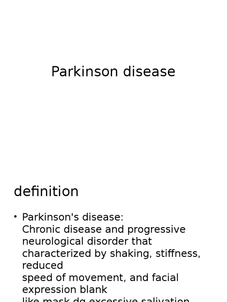 Parkinson Disease PDF Parkinson's Disease Dopamine