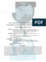 WikiLeaks CIA Assessment on Surviving Secondary Screening