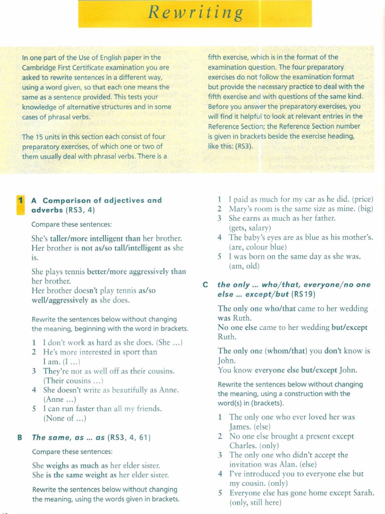 Fce Word Transformations 1 2 1