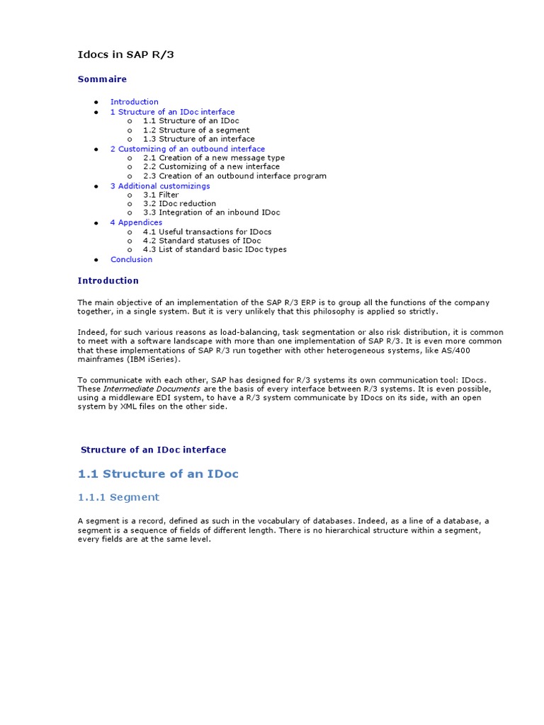 Idocs in SAP R3 | PDF | Payroll | Electronic Data Interchange
