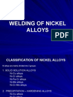 Welding of Nickel Alloys