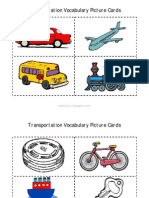 Transportation Vocabulary Picture Cards