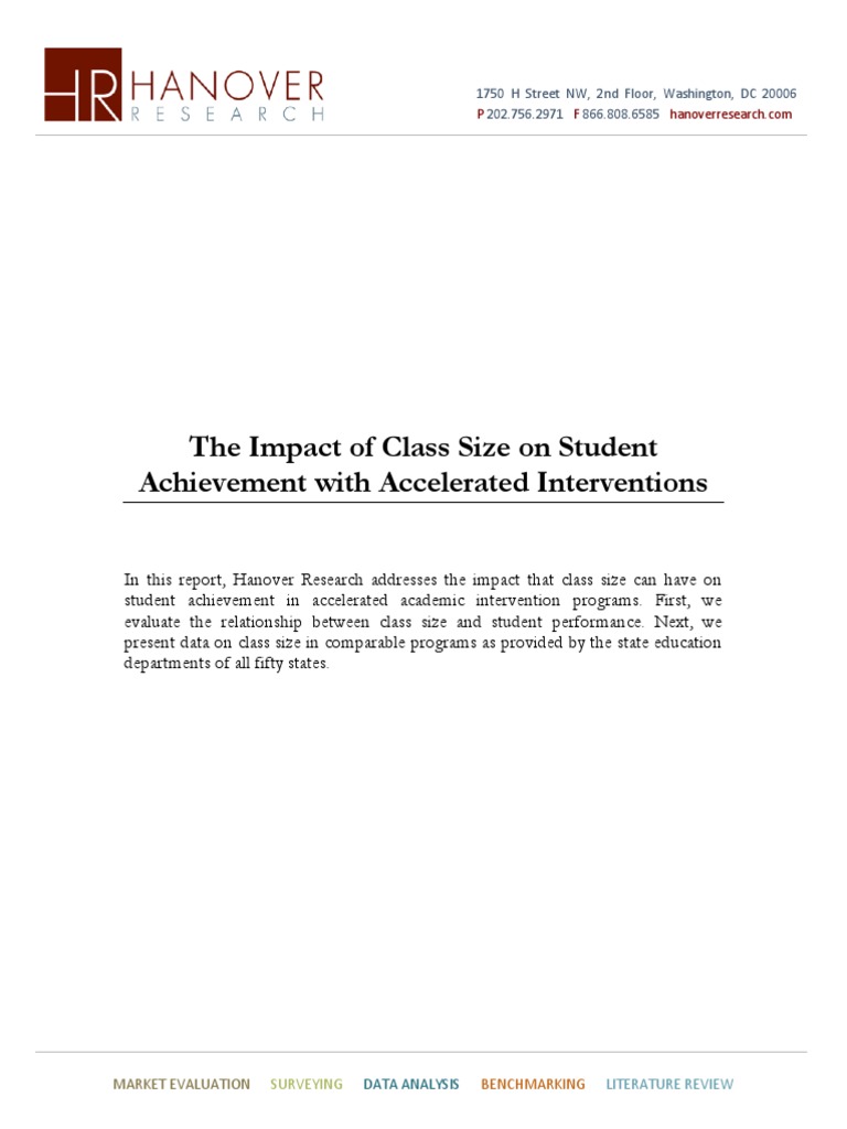 The impact of class size on student achievement with accelerated