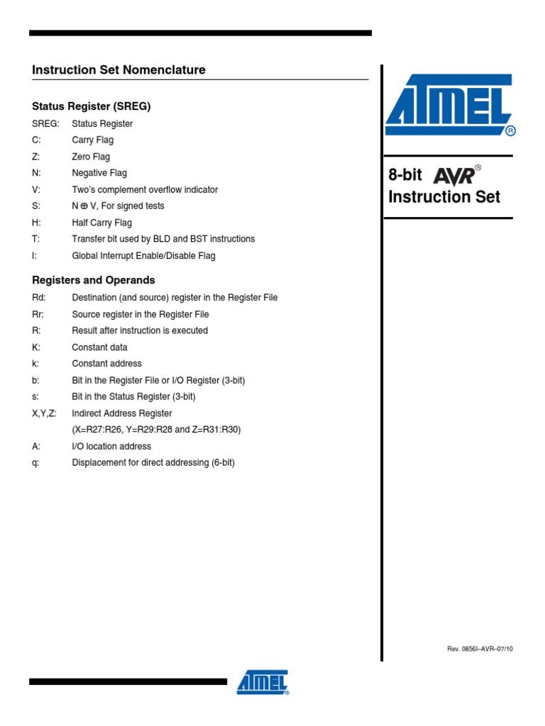 Instruction Set | PDF | Random Access Memory | Digital Electronics