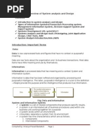 Introduction To System Analysis and Design