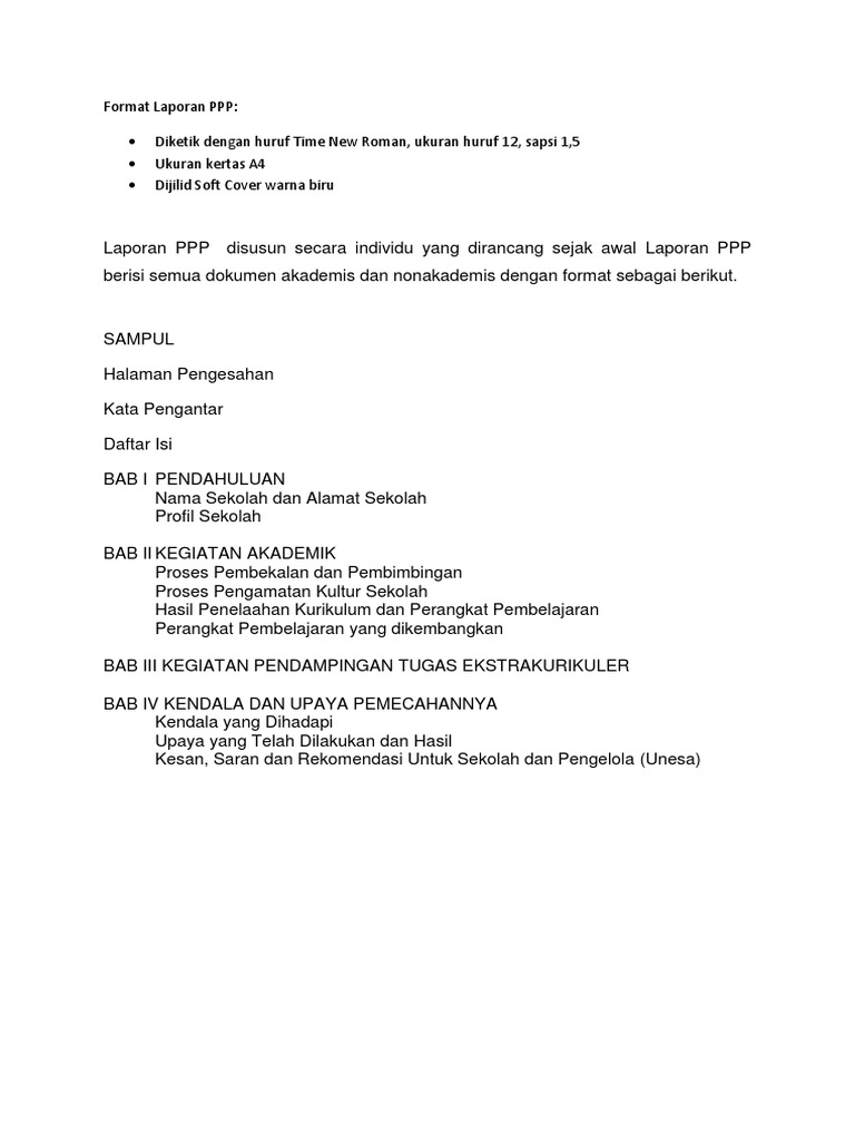 Format Laporan PPP Unesa | PDF | Seni