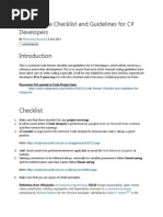 Code Review Checklist and Guidelines For C# Developers PDF