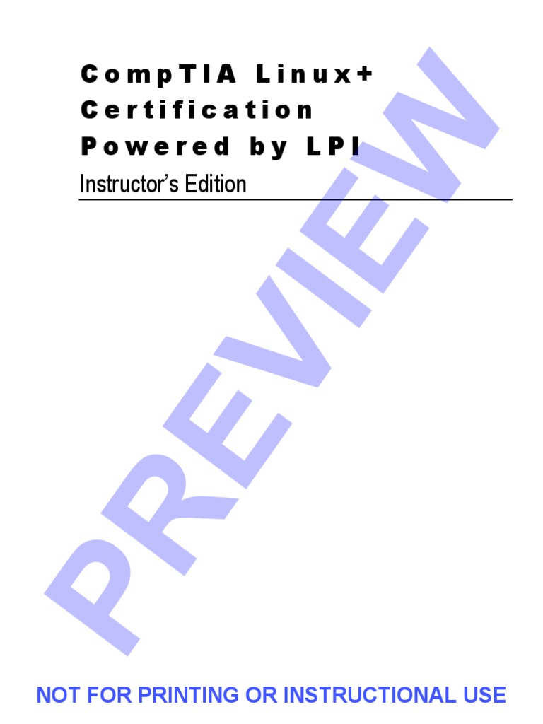 Preview: Comptia Linux+ Certification Powered by Lpi | PDF | Linux ...