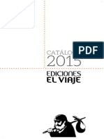 Catálogo Ediciones El Viaje Agosto 2015