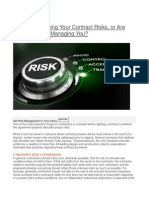 Are You Managing Your Contract Risks