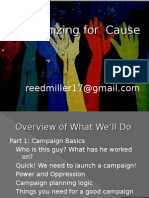 General Concepts in Grassroots Campaign Organizing