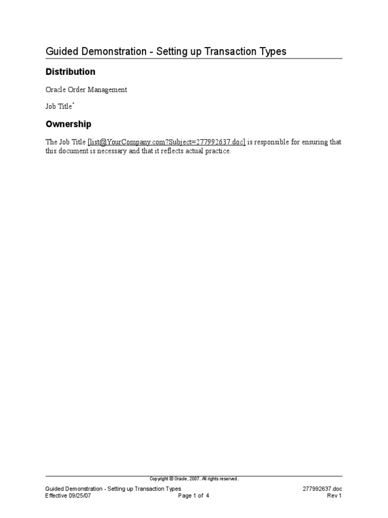 Setting Up Transaction Types Pdf Database Transaction Information