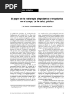 El Papel de La Radiología Diagnóstica y Terapéutica en El Campo de La Salud Pública