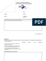 Elo Teacher Dispositions and Reflections